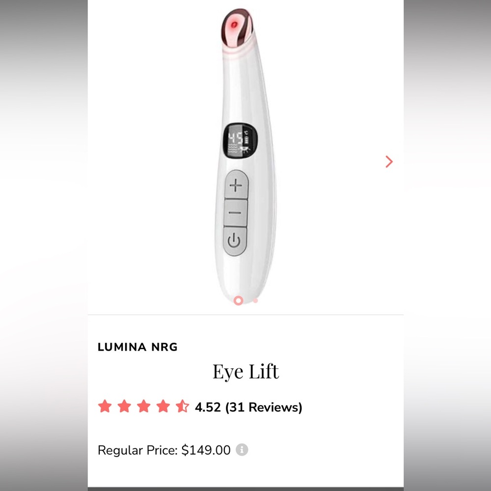 New unopened Lumina NRG 3 in 1 Eye Lift